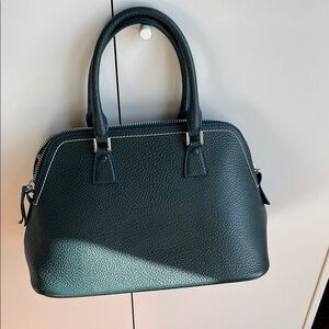 Maison Martin Margiela Green Leather Tote with Structured Design